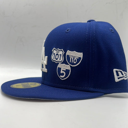 Los Angeles Dodgers MLB 59Fifty New Era Genuine Merchandise Freeway Plaque Embroidered Fitted Hat