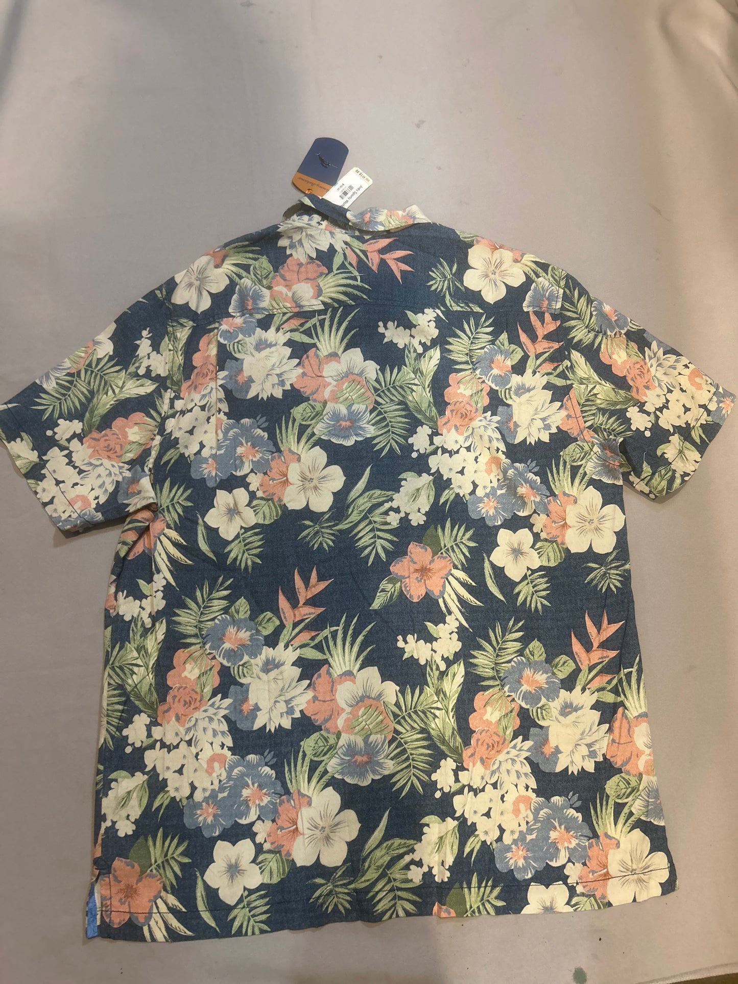 USC Trojans Tommy Bahama Silk Button-Up Floral Hawaiian Original Fit Men Polo Guayabera