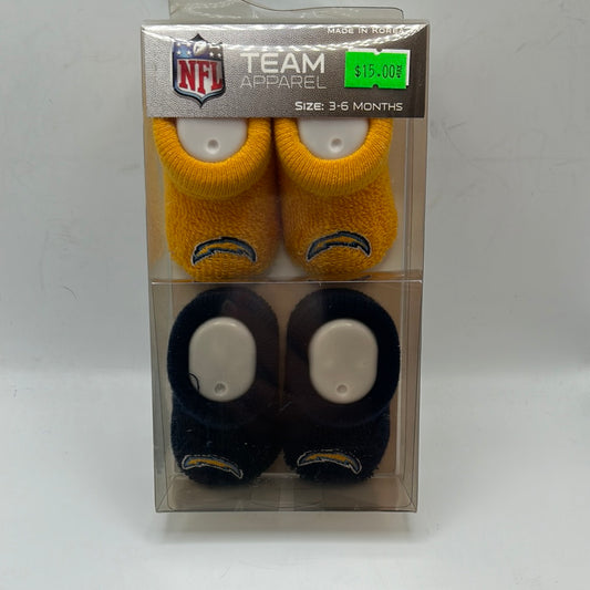 Los Angeles Chargers NFL 2PK Baby Bootie Officially Licensed Boxed Set