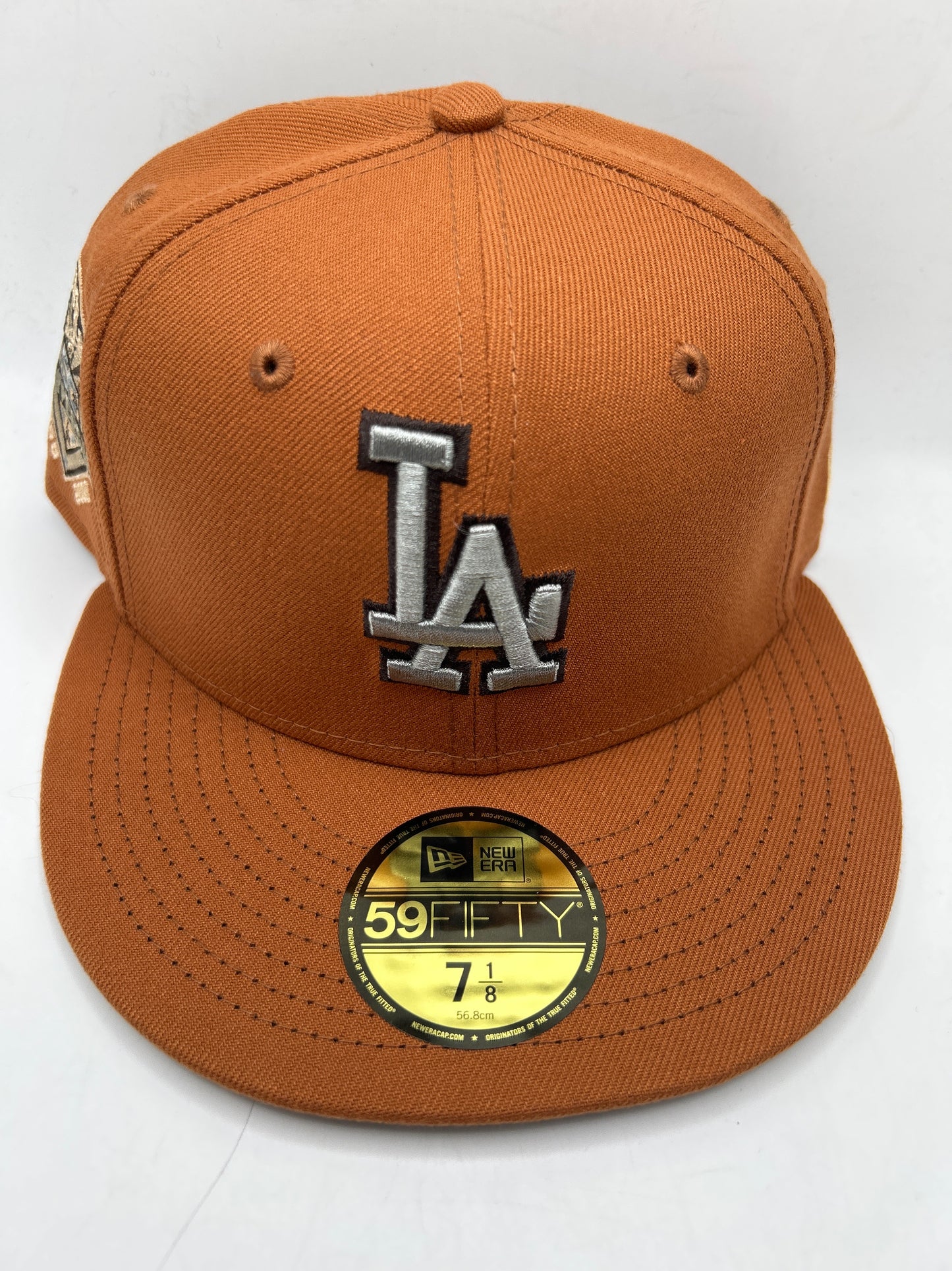 Los Angeles Dodgers MLB "50TH Anniversary 1958-2008" Patch New Era 59Fifty Silver Fox Fitted Hat