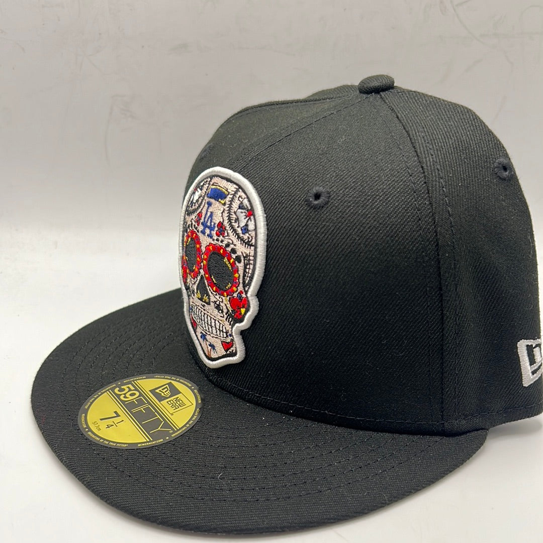 Los Angeles Dodgers MLB New Era 59Fifty Genuine Merchandise Sugar Skull Black Fitted Hat