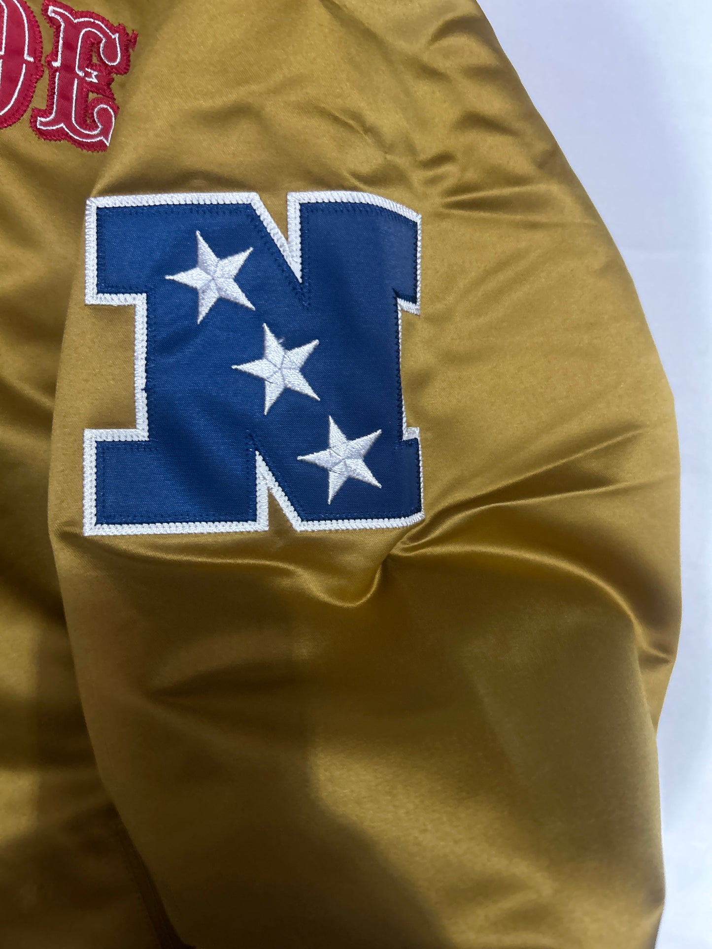 San Francisco 49ers NFL Mitchell & Ness Nostalgia Co Throwback Heavyweight Mens Satin Jacket