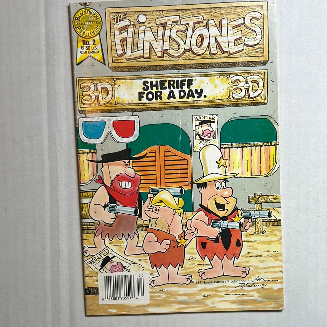 The Flintstones “Sheriff for a Day” Blackthorne Incorporated Publishing #2 Comic Book