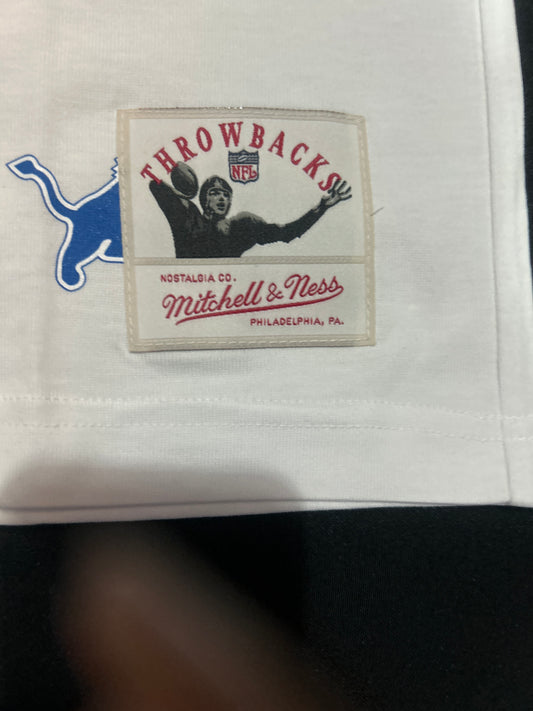 Detroit Lions NFL Mitchell & Ness #20 Barry Sanders The Original Premium SS TT Vintage Logo T-Shirt