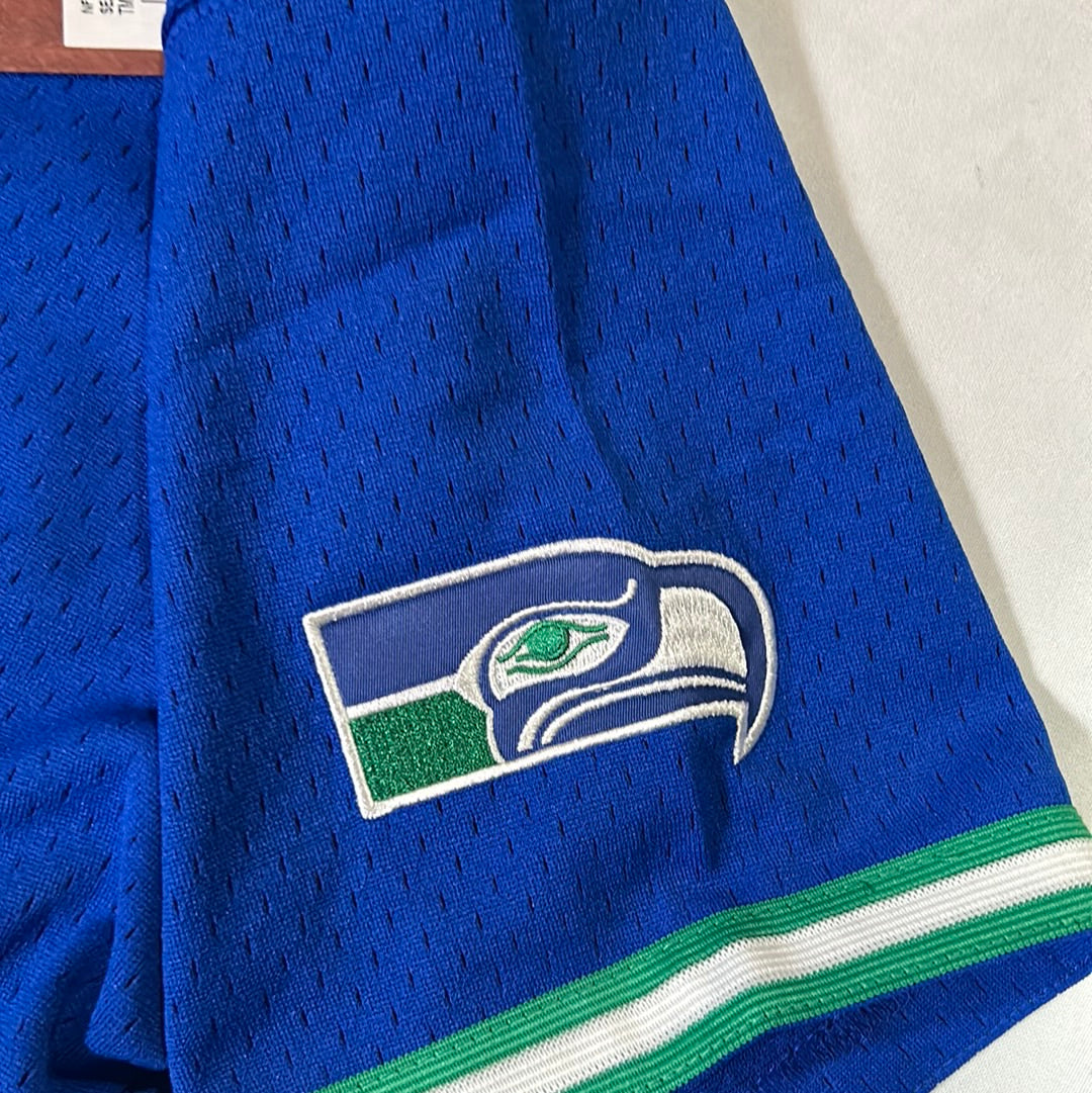 Seattle Seahawks NFL Mitchell & Ness Nostalgia Co Throwback On The Clock Mesh Men Jersey