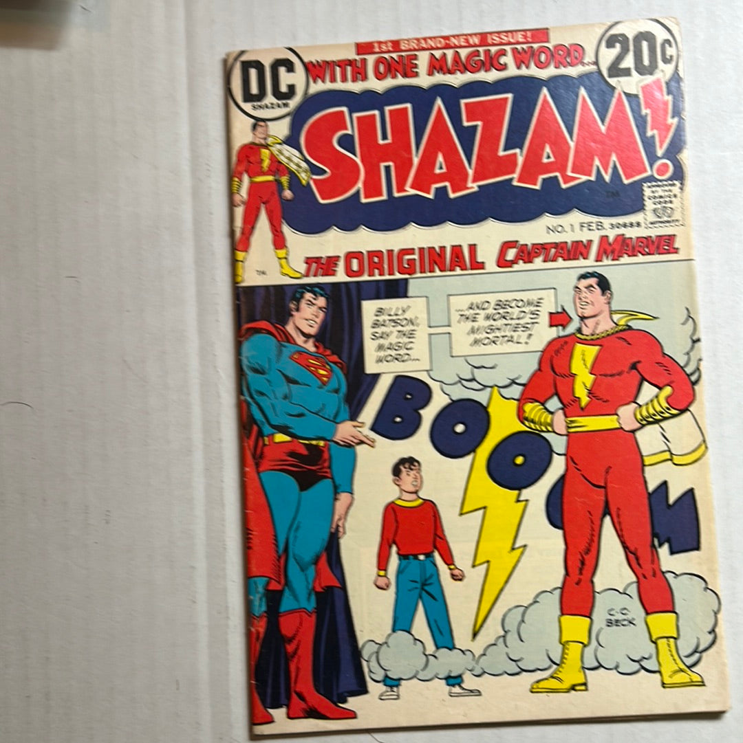 Shazam! Double Cover New by DC Comics "The Original Captain Marvel" February 1973 Comic Book