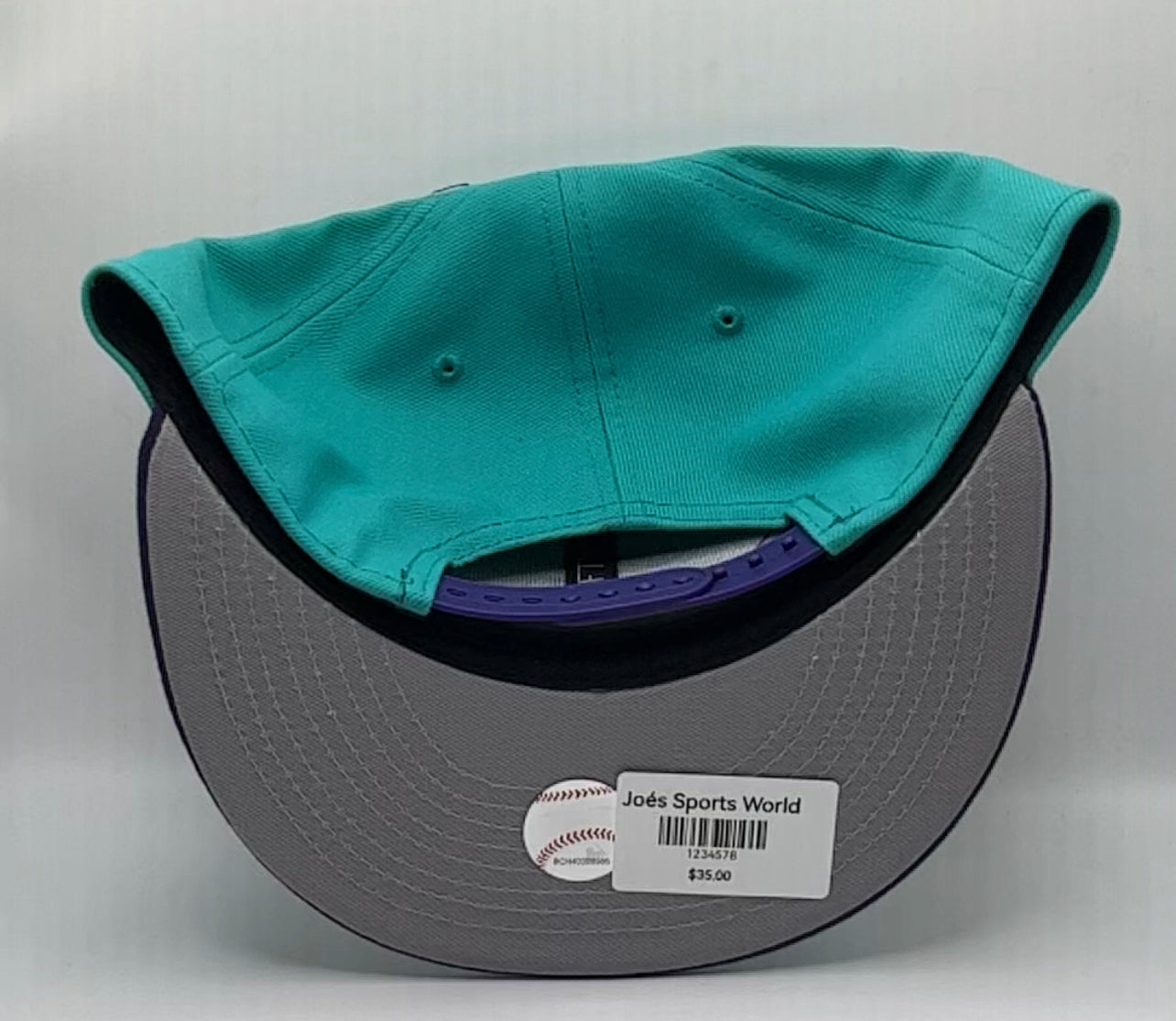 Arizona Dimondbacks MLB New Era 9Fifty World Series 2001 Teal and Purple Snapbacks