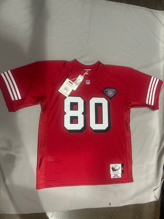 San Francisco NFL Mitchell & Ness Throwback Authentic #80 1994 Jerry Rice Men’s Jersey