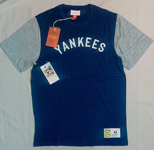 New York Yankees MLB Mitchell & Ness Cooperstown Collection Color Blocked s/s Tee