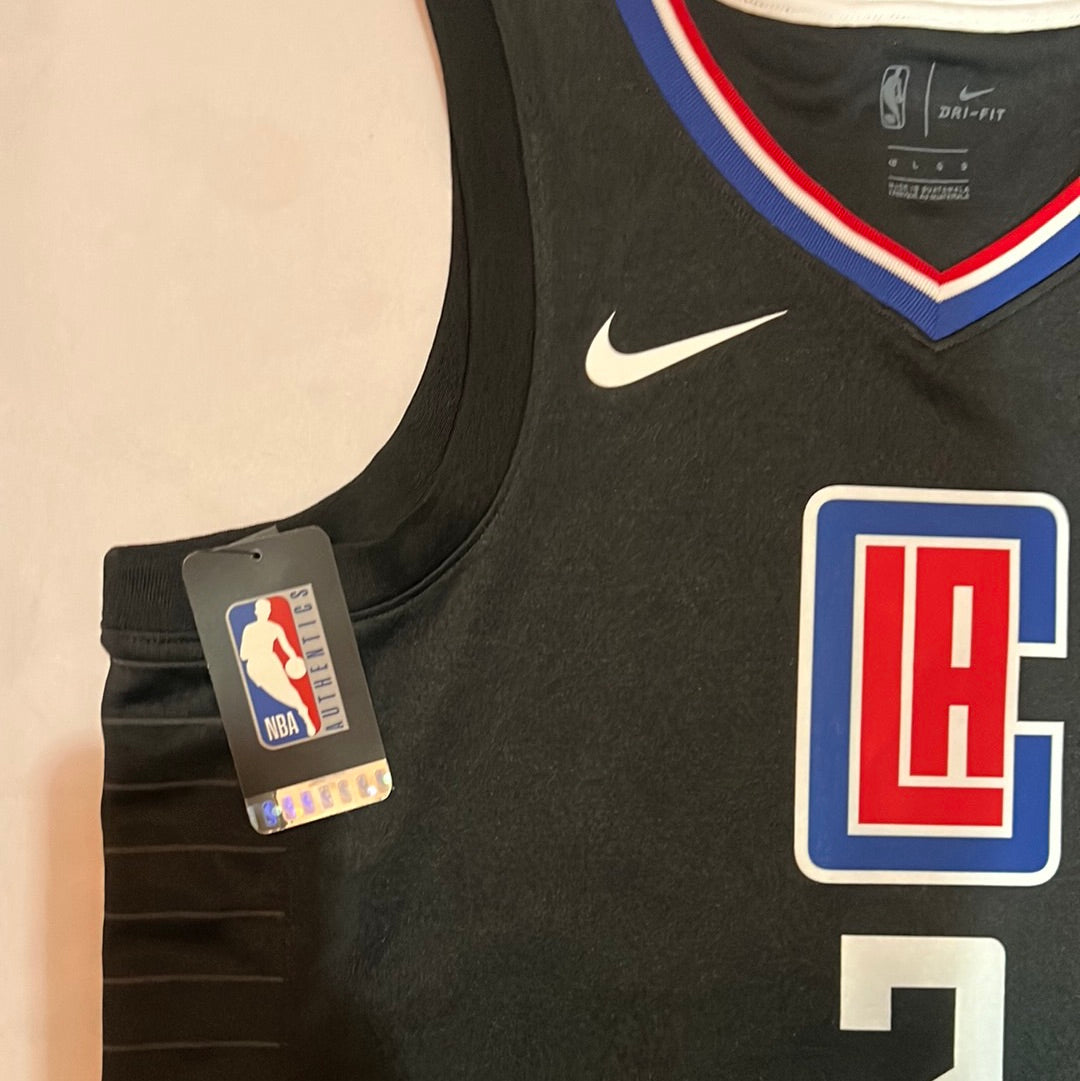 Los Angeles Clippers NBA Nike Dri-Fit Men Authentic #2 Leonard Black Swingman Jersey