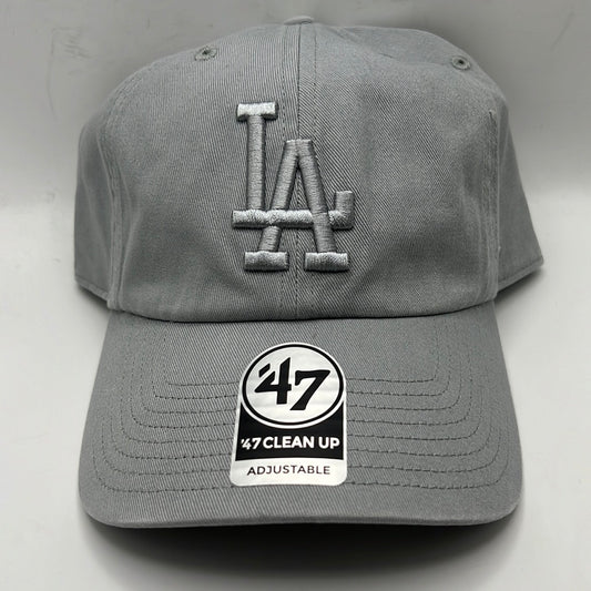 Los Angeles Dodgers MLB 47Clean Up Brand Genuine Merchandise Light Grey Adjustable Hat