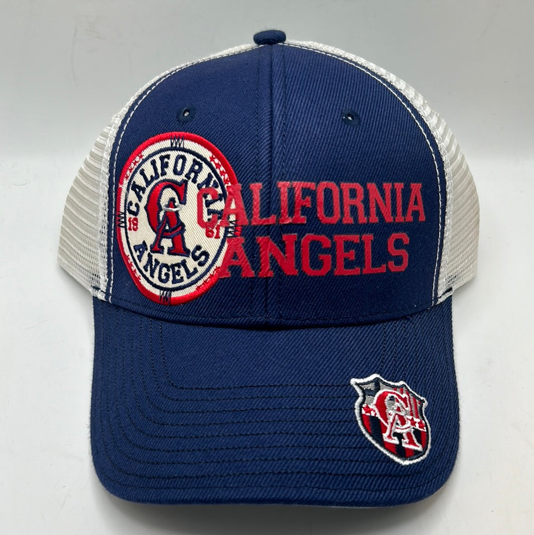 Vintage California Angels MLB American Needle Cooperstown Collection Snapback Trucker Hat