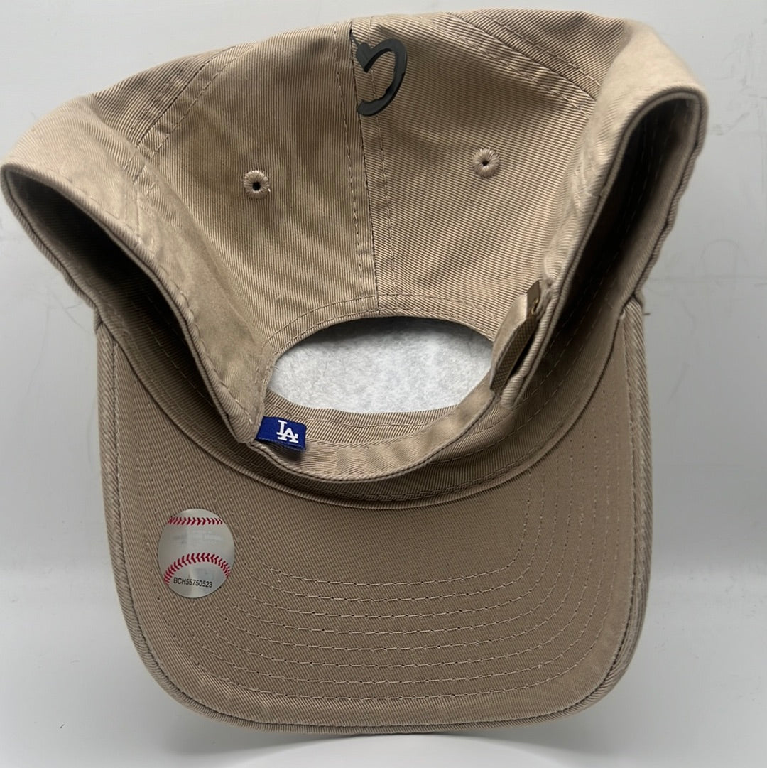 Los Angeles Dodgers MLB 47Clean Up Genuine Merchandise Khaki/Royal Blue Adjustable Hat