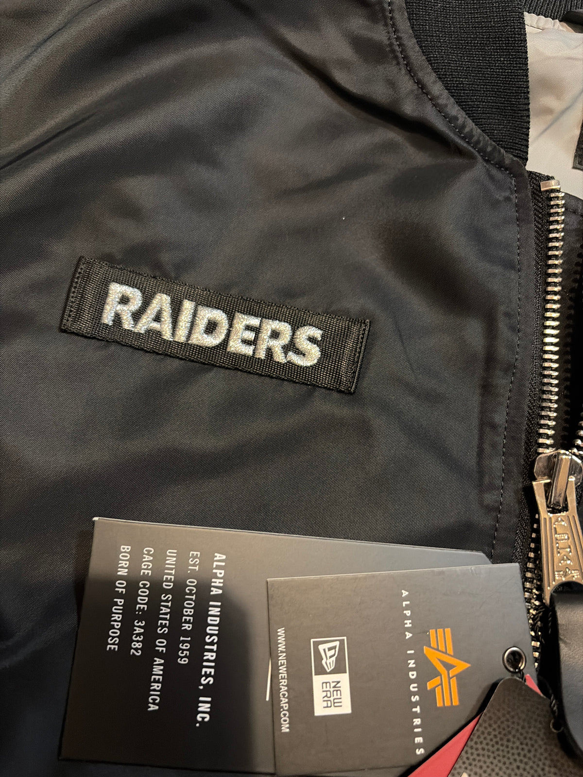 Las Vegas Raiders NFL New Era Women Cropper Bomber Jacket