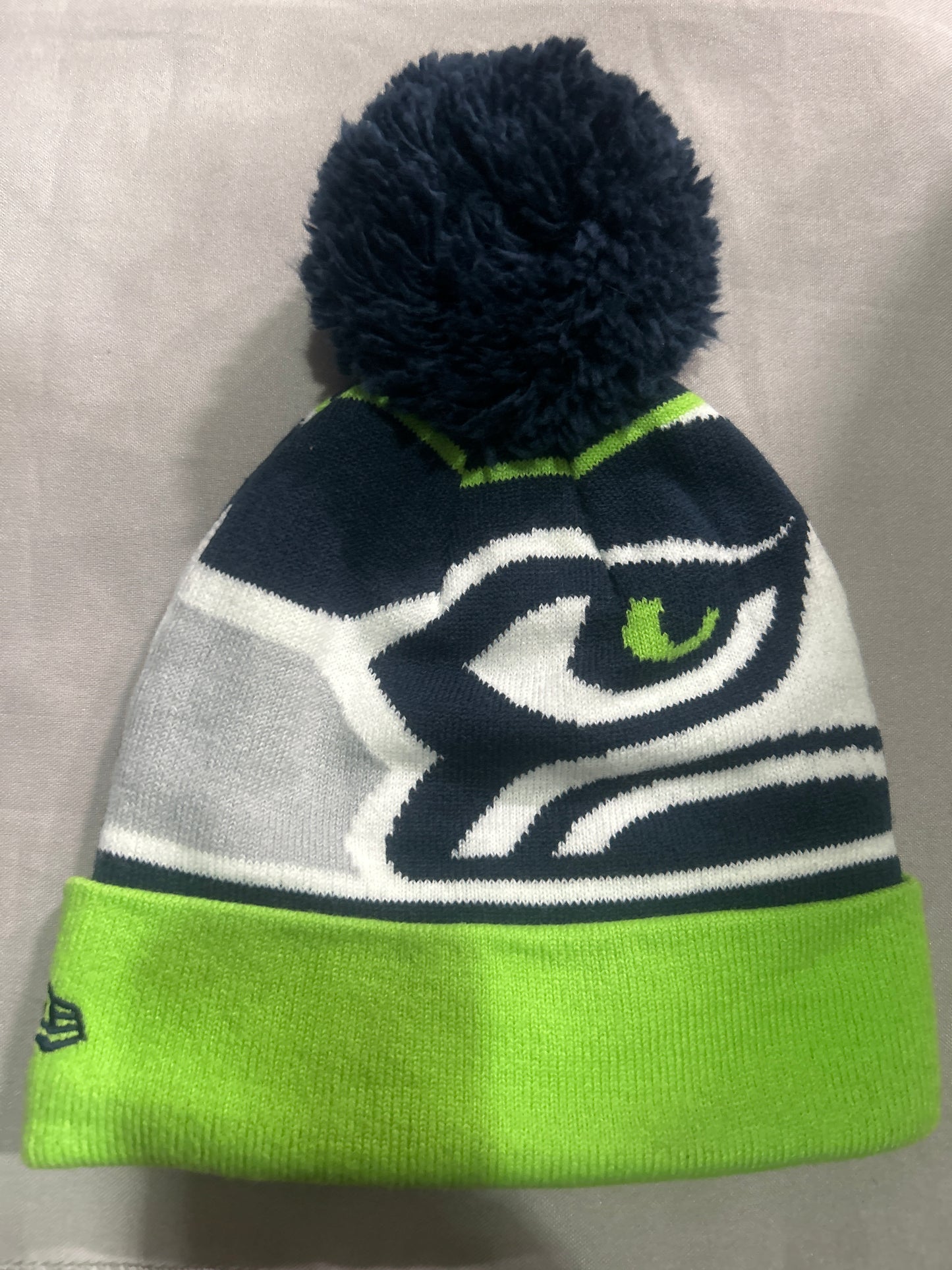 Seattle Seahawks NFL Logo Knit Pom Beanie
