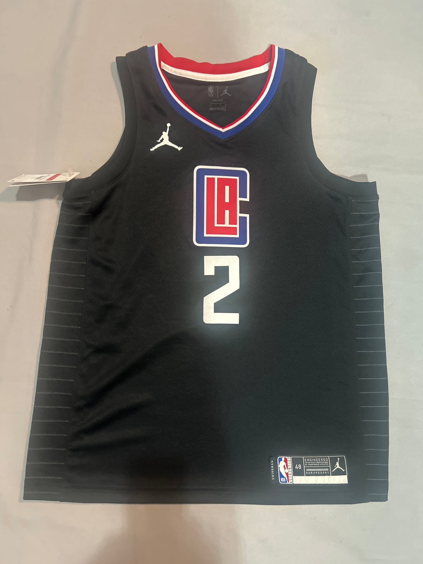Los Angeles Clippers NBA Nike #2 Leonard Black Swingman Men Jersey