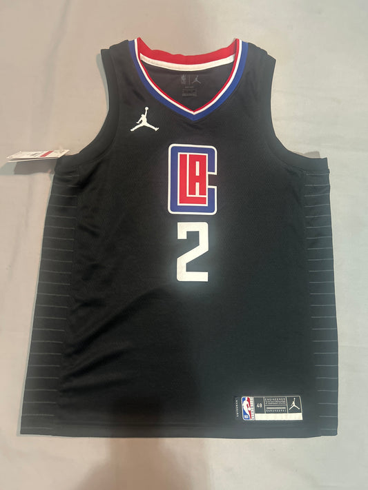 Los Angeles Clippers NBA Nike #2 Leonard Black Swingman Men Jersey