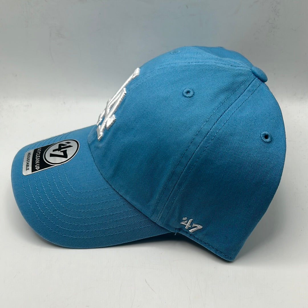 Los Angeles Dodgers MLB 47Clean Up Genuine Merchandise Sky Blue Adjustable Hat