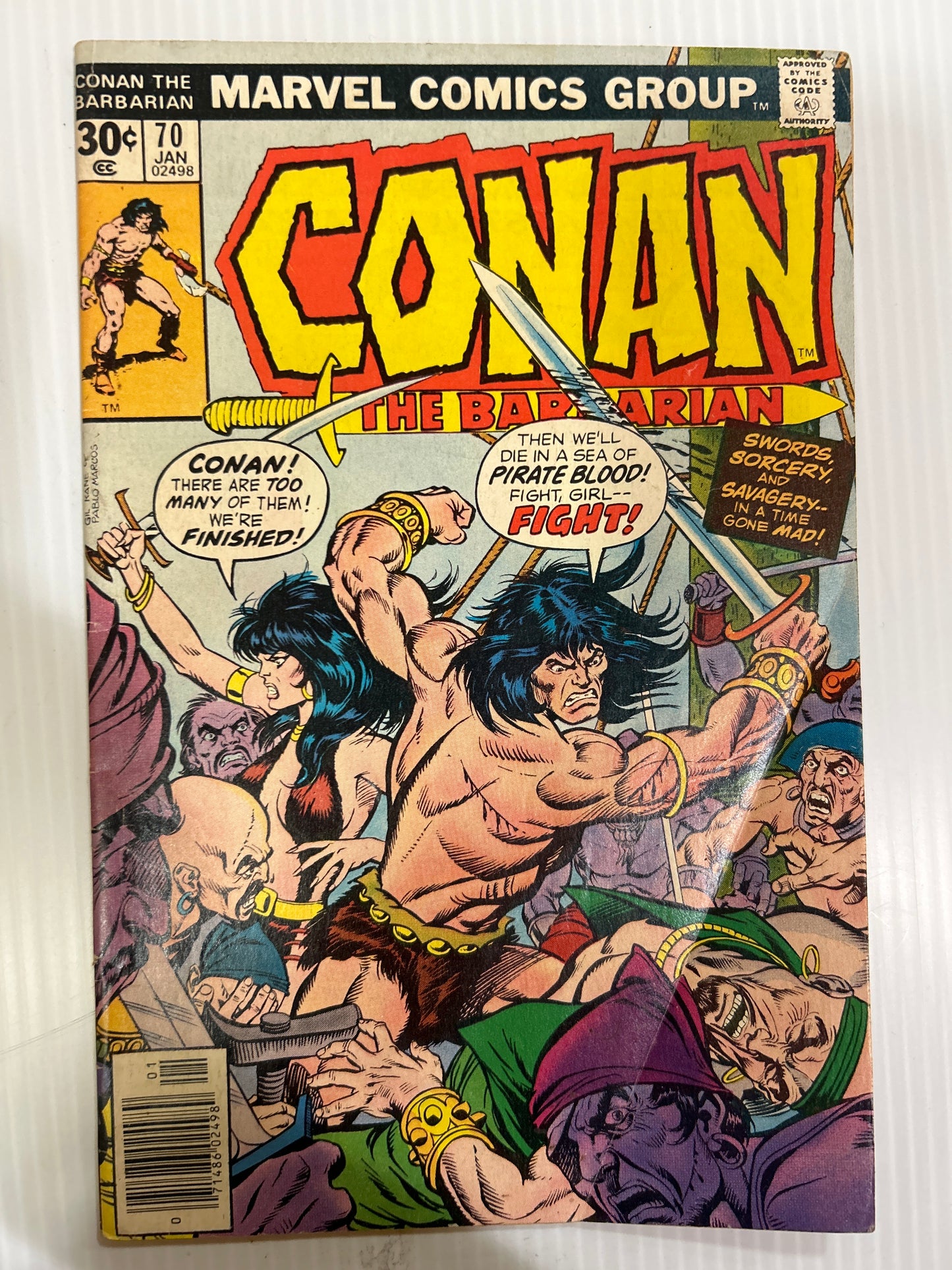 Conan "The Barbarian" by Marvel Comics Group #70 Comic Book