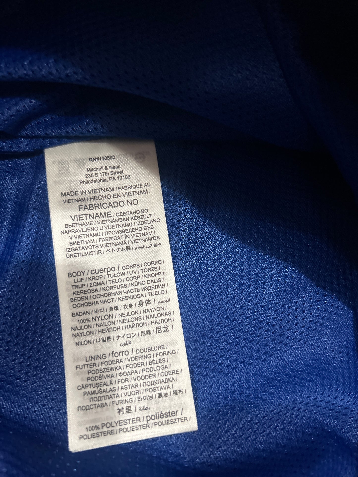 Los Angeles Dodgers MLB Mitchell & Ness Cooperstown Collection Royal Blue / Vintage Mexico Flag Nylon Pullover Jacket