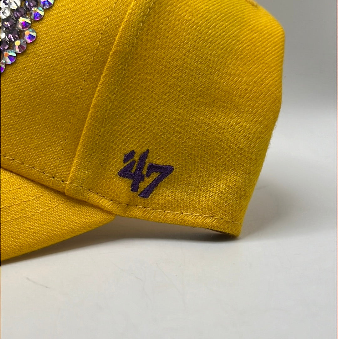 Los Angeles Lakers NBA Gold Bedazzled Adjustable Hat