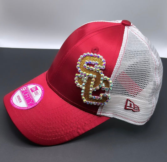 USC Trojans 9Forty New Era BEDAZZLED CRYSTALS Women Adjustable Hat