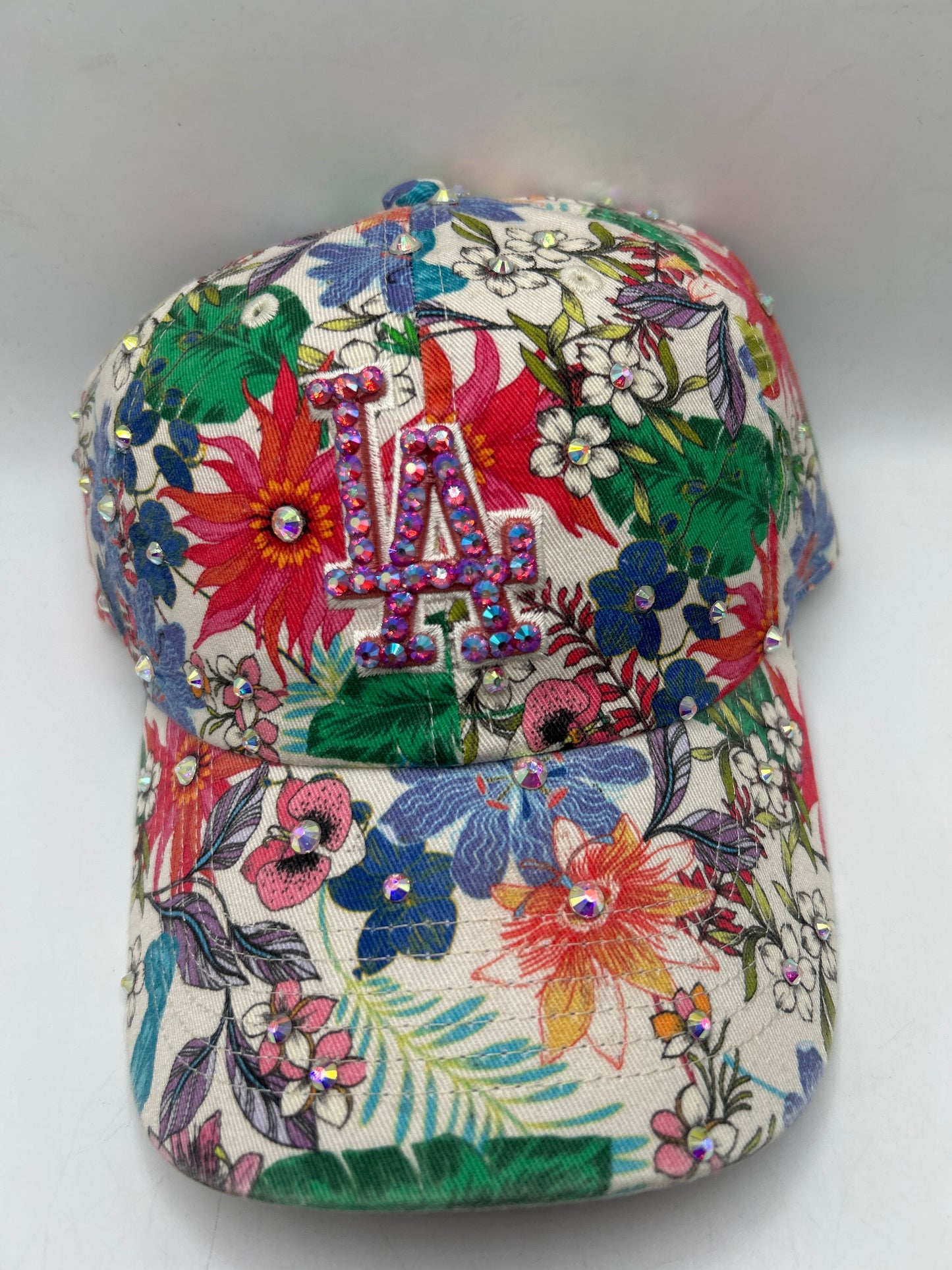 Los Angeles Dodgers MLB 47Clean Up Flower Bedazzled Adjustable Women Hat