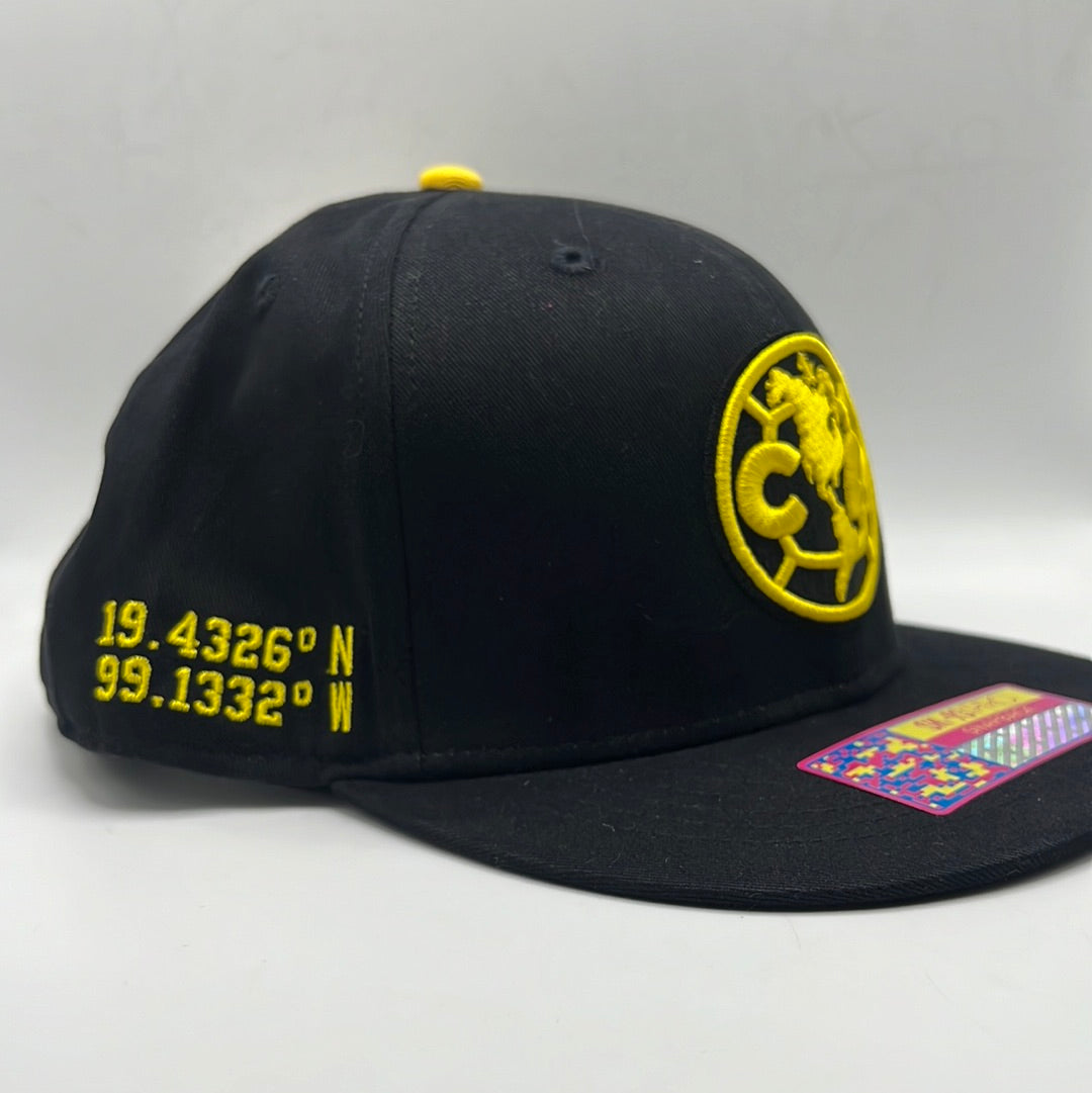 Club America Black Snapback Hat