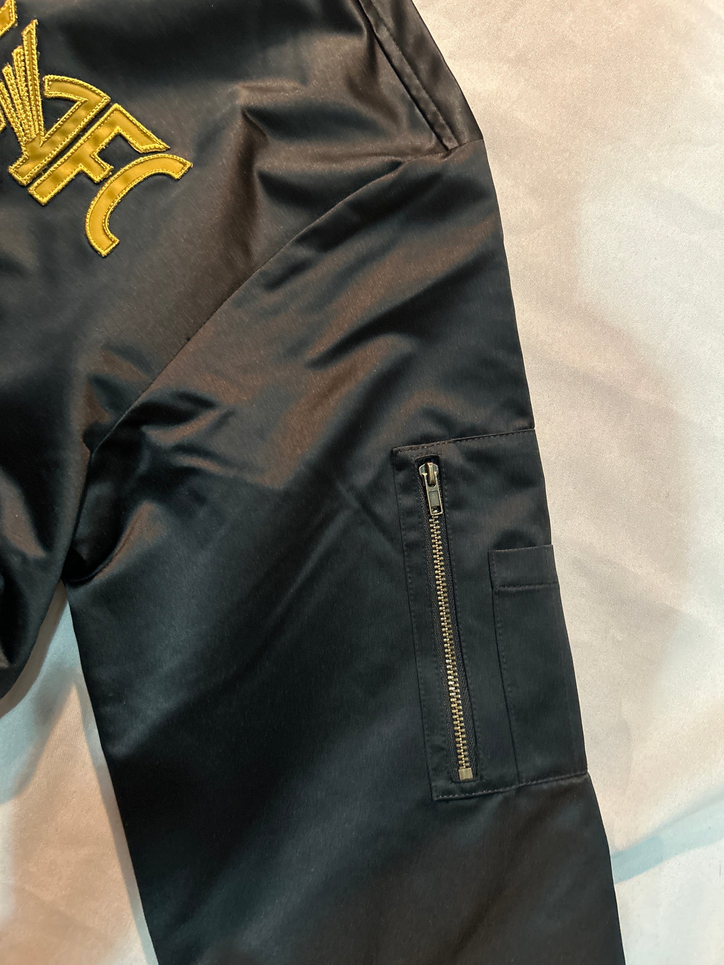 Los Angeles LAFC MLS Mitchell & Ness Lightweight Satin Men Bomber Jacket