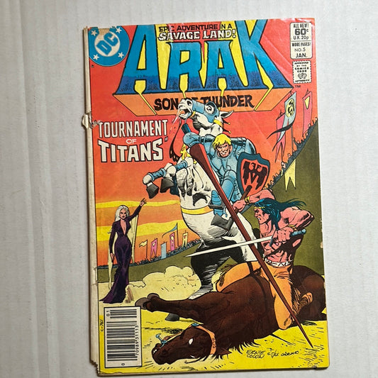 ARAK Son of Thunder - Epic Adventures in a Savage Land! by DC Comics "Tournament of Titans!" No. 5 Comic Book