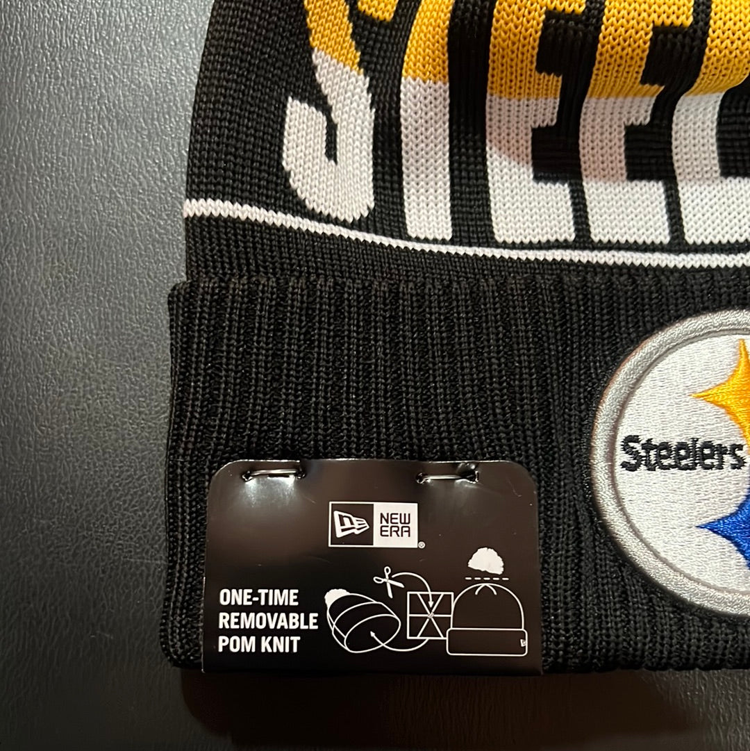 Pittsburgh Steelers NFL New Era Knit Pom Beanie