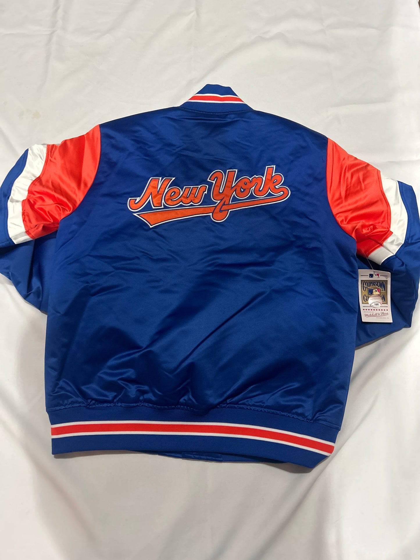 New York Mets MLB Mitchell & Ness a Cooperstown Collection Heavyweight Satin Men Jacket