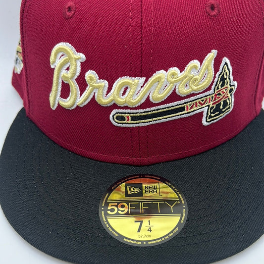 Atlanta Braves MLB New Era 59Fifty Cooperstown Collection “1995 World Series” Side Patch Fitted Hat