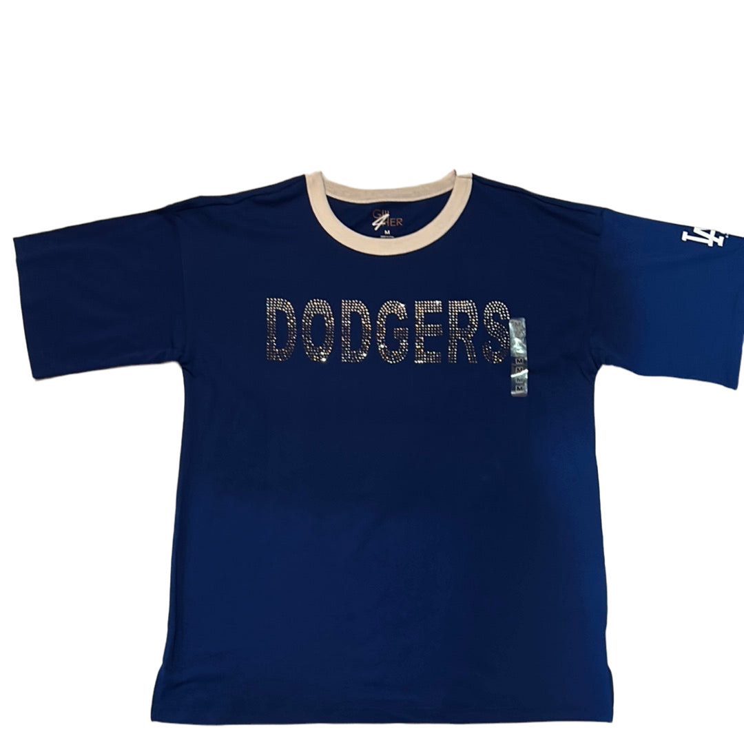 Los Angeles Dodgers MLB studded Royal Blue MVP T-Shirt