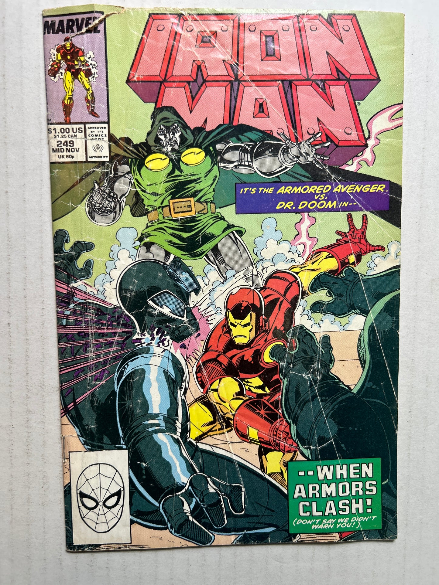 Iron Man by Marvel Comics Group "It's The Armored Avenger vs. Dr. Doom In" No. 249 Comic Book