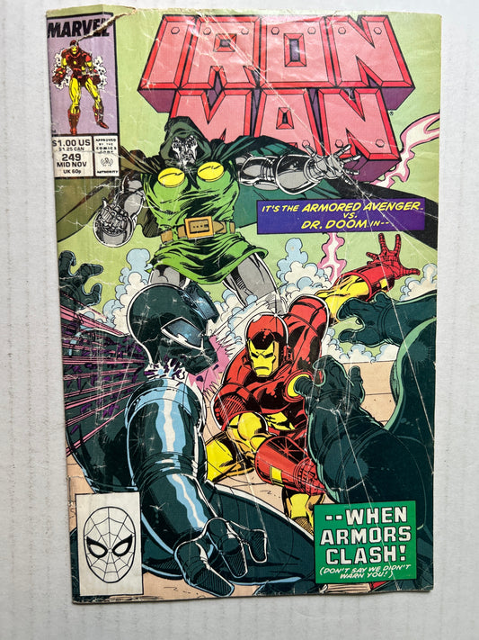 Iron Man by Marvel Comics Group "It's The Armored Avenger vs. Dr. Doom In" No. 249 Comic Book