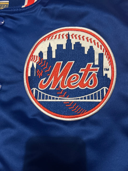 New York Mets MLB Mitchell & Ness a Cooperstown Collection Heavyweight Satin Men Jacket