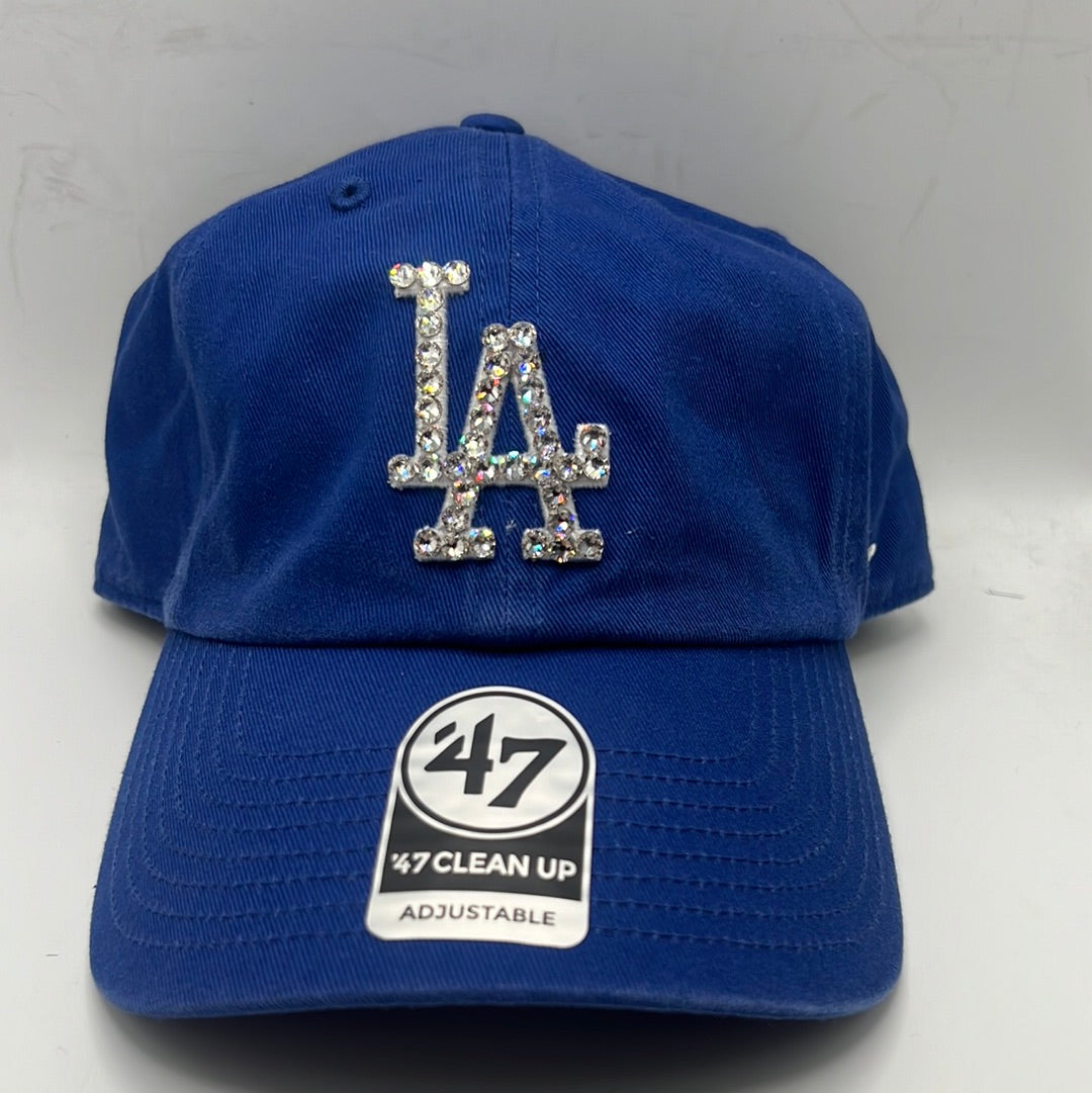 Los Angeles Dodgers MLB ‘47Clean Up Adjustable Bedazzled Royal Blue/White Hat