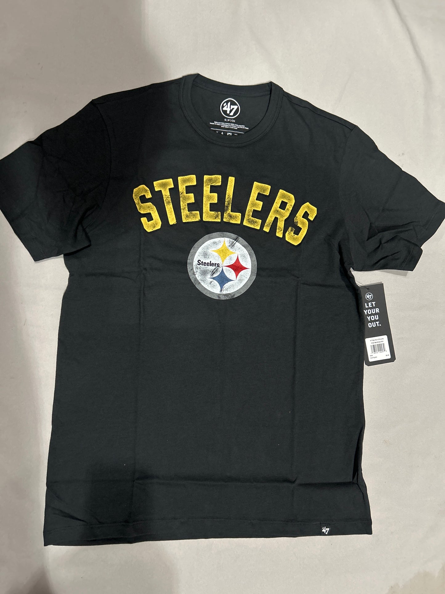Pittsburgh Steelers NFL 47Brand Flint Black Franklin Tee Men