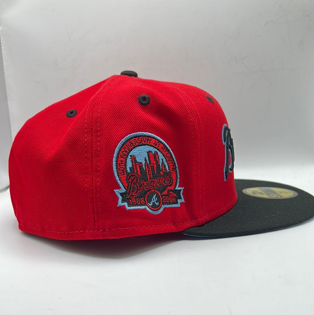 Atlanta Braves MLB New Era 59Fifty Cooperstown Collection “40th Anniversary 1966-2006” Side Patch Fitted Hat