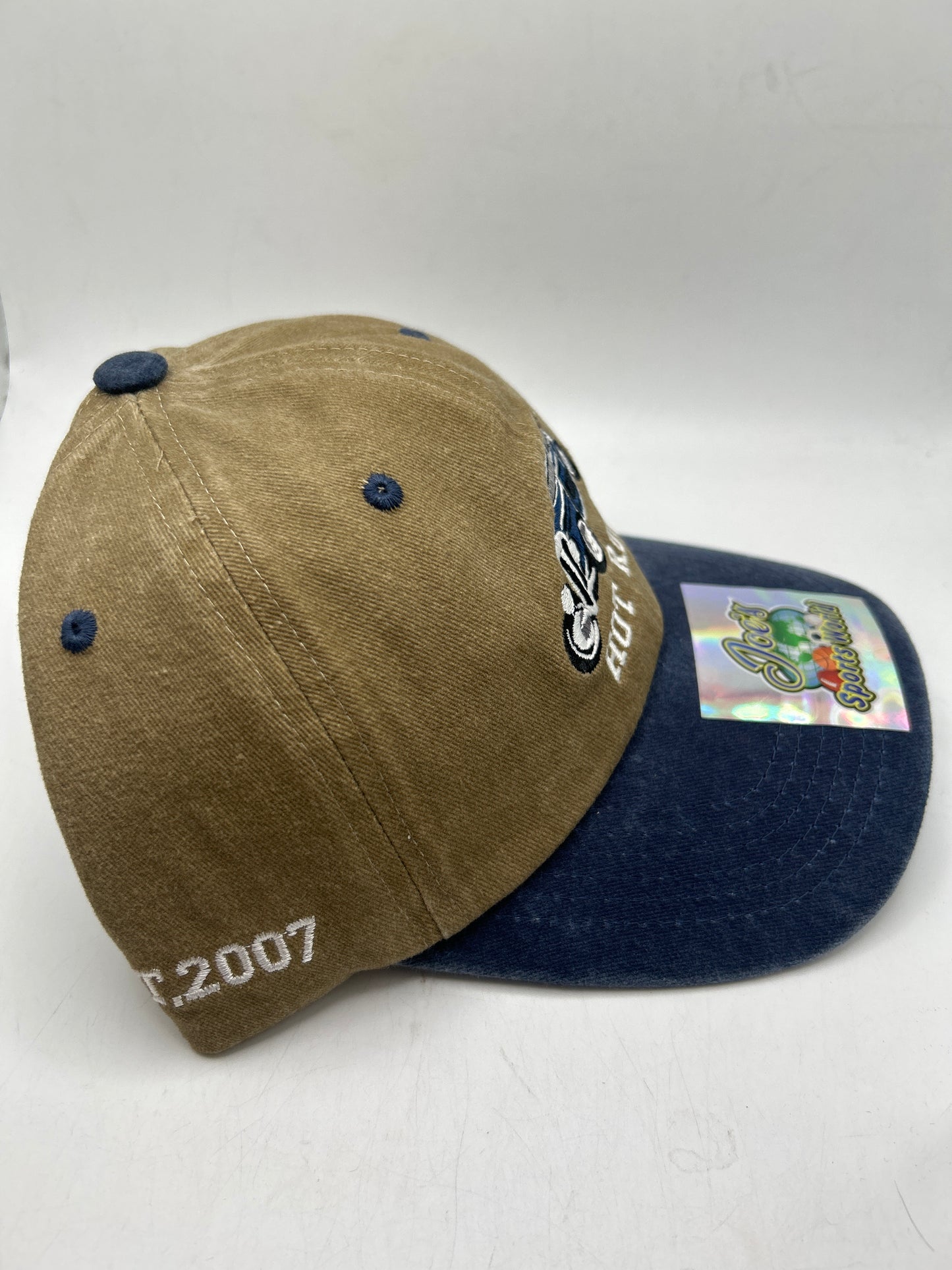 Vintage Washout Hot Rod JSW Authentic Adjustable Hat - Khaki/Navy