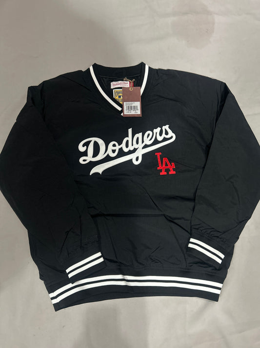 Los Angeles Dodgers MLB Mitchell & Ness Cooperstown Collection Black Nylon Pullover Jacket