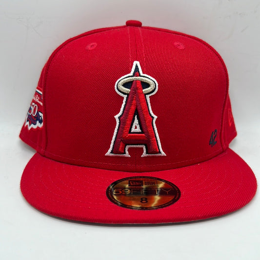 Los Angeles Anaheim Angels MLB New Era 59Fifty Classic Red Fitted Hat