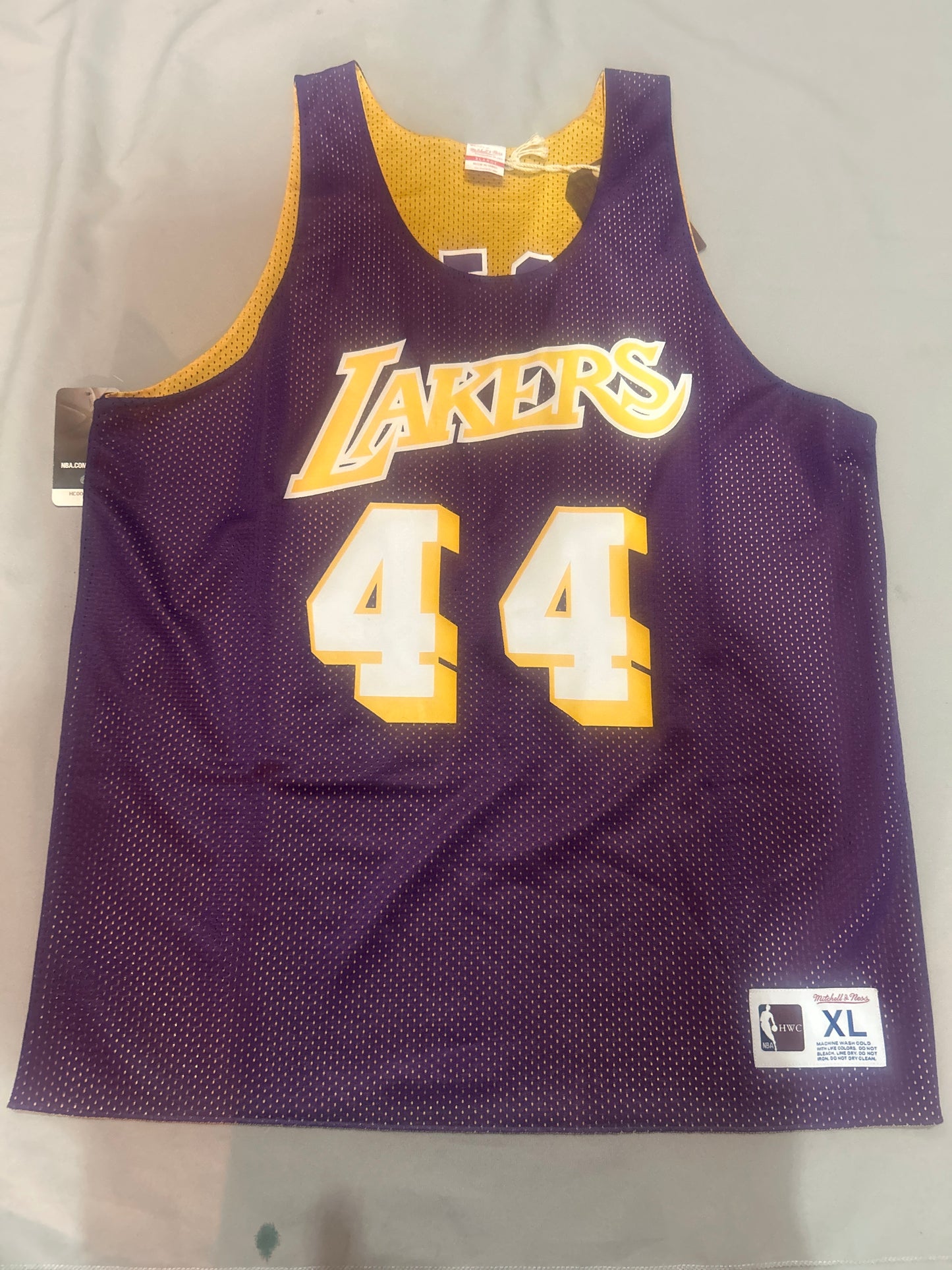 Los Angeles Lakers NBA Mitchell & Ness Hardwood Classics All Star #44 West Reversible Men Tank