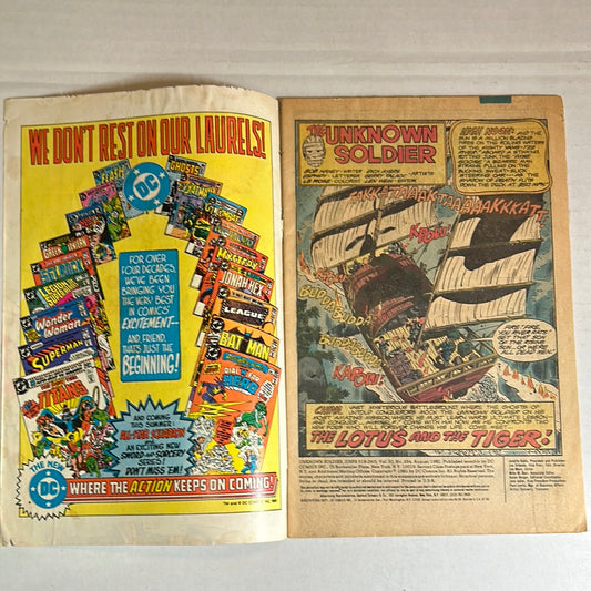 The Unknown Soldier by DC Comics "Captain Fear" "Death on the Yang-Tze River!" "Dateline: Frontline" No. 254 Comic Book