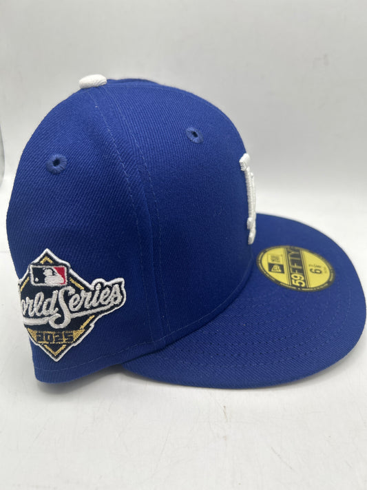 Los Angeles Dodgers MLB New Era 59Fifty 2025 World Series Side Embroidered Artwork Fitted Hat Classic Royal Blue