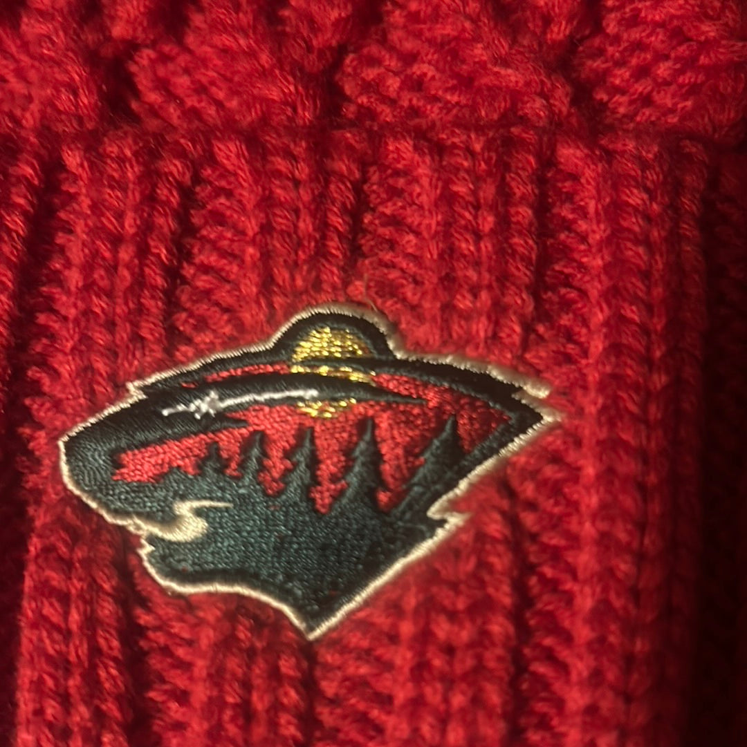 Minnesota Wild NHL Reebok Knit Pom Cuff Beanie