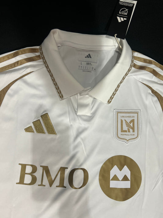 LAFC Adidas 25/26 Authentic Replica Mens White Jersey