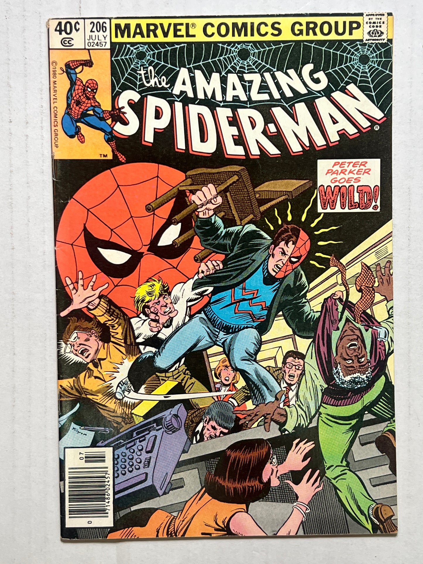 The Amazing Spider-Man By Marvel Comics Group “Peter Parker goes Wild!” #206 July 1980 Comic Book