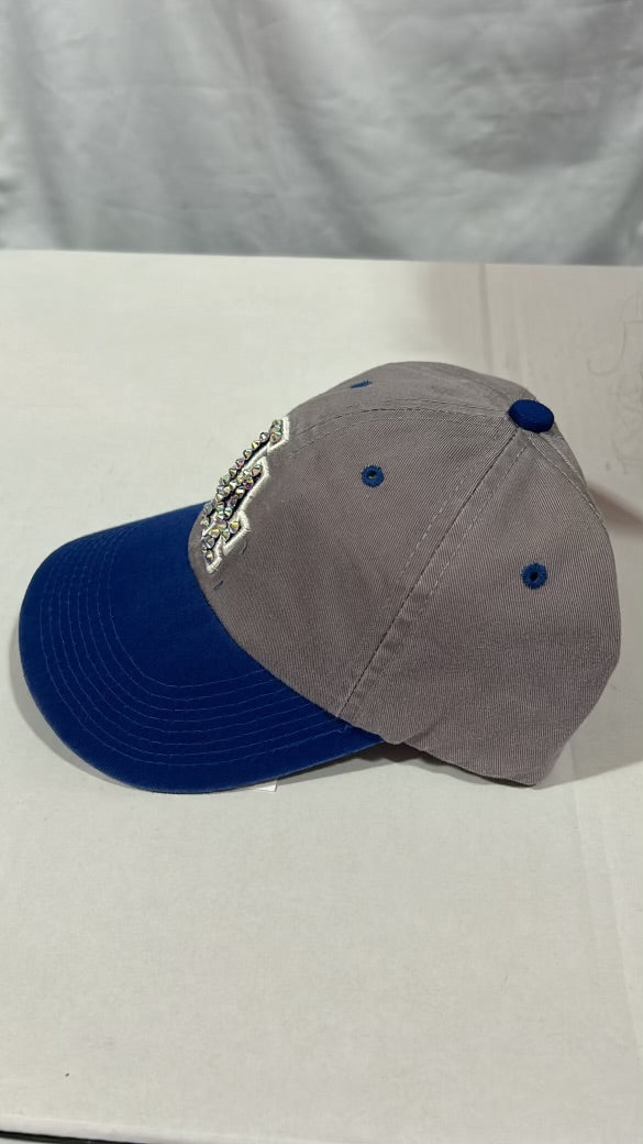 Vintage Los Angeles Dodgers MLB Puma Genuine Merchandise Grey Bedazzle Adjustable Hat